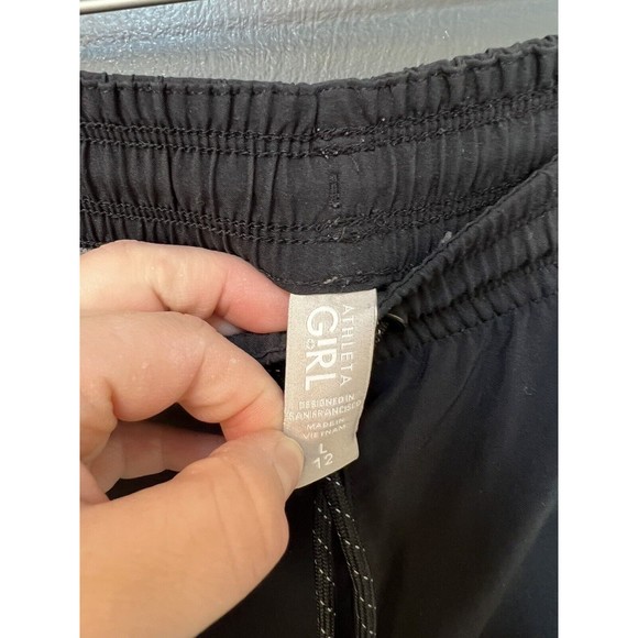 Athleta Girl Black Joggers,Lined, Pockets. Size Large 12 - Picture 3 of 5